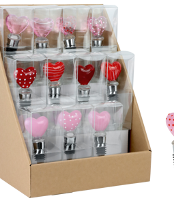 8955 DISPLAY FLASCHENKORKEN HEARTS S/12
